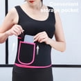 thumbnail image 4 of Sioweci Waist Trimmer Belt with Phone Pocket Breathable Stretch Tummy Control Slimming Belly Stomach Wrap Sweat Band Waistband Workout Fitness Equipment Green Size A, 4 of 13