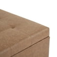 thumbnail image 6 of Christopher Knight Home 35" Square PU Leather Storage Ottoman, Lift-Top Footrest, Tufted Waffle Stitch, Brown, 6 of 9