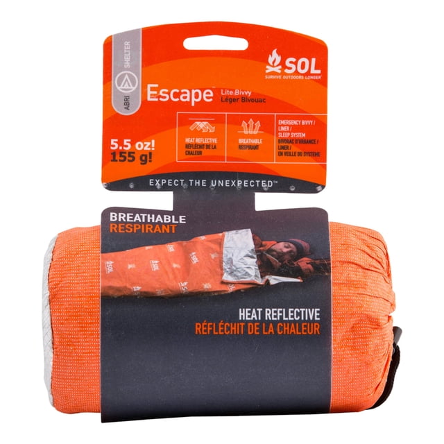 S.O.L. Escape Lite Bivvy de Emergencia Impermeable 208x81 cm 155 g
