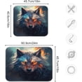 thumbnail image 3 of Wolf Fire Eyes Dish Drying Mat for Kitchen Counter, Ultra Absorbent Reversible Microfiber Dishes Drying Rack Pad Heat-resistant Mats 18x24in Home Decor, 3 of 7