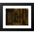 thumbnail image 2 of Bartholomeus van Bassen 24x18 Black Modern Framed Museum Art Print Titled - An Interior of a Gothic Cathedral with Figures (1650), 2 of 5