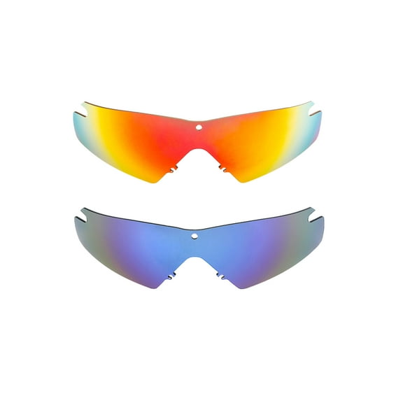 Walleva Polarized Fire Red   Ice Blue Replacement Lenses For Oakley SI Ballistic M Frame 2.0 Strike