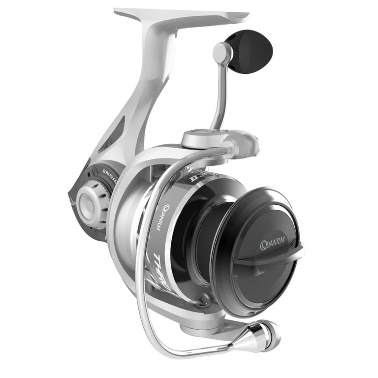 Quantum Throttle II Spinning Reel and 2-Piece Fishing Rod Combo, Silver