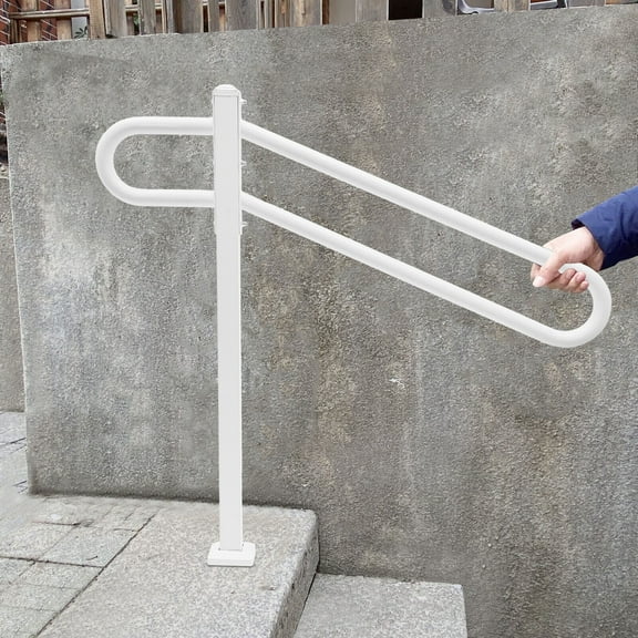 1-3 Step Stairs Safety Handrials, Metal Outdoor Stair Railing, Railings for Steps Fits Porch