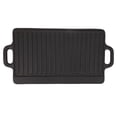 thumbnail image 2 of 16.50 Inch Cast Iron Grill Plate, Double Sided Reversible Griddle Pan for Gas & Induction Stoves, Fast Even Heating, Long Lasting, Grill Griddle, 2 of 7