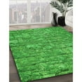 thumbnail image 3 of Ahgly Company Machine Washable Indoor Rectangle Transitional Green Area Rugs, 5' x 7', 3 of 7