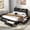 Black, variant on Metal Bed Frame with 6 Drawers Metal Bed Frame Queen with Storage Headboard & Charge Station,Black