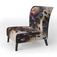thumbnail image 3 of Designart "Rose Design in Night Shades V" Chaise d'Appoint Rembourrée Rose Rouge - Fauteuil Traditionnel pour Chambre, 3 of 7