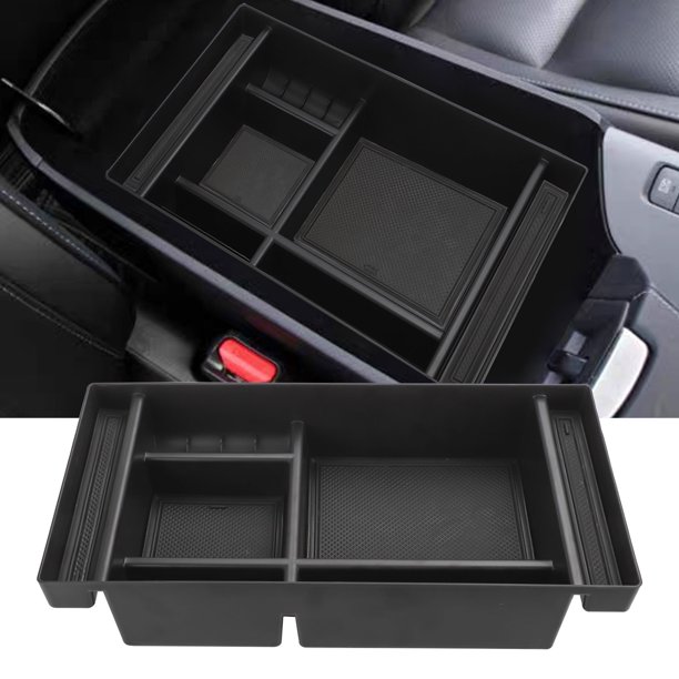 Center Console Organizer Box for Chevy and GMC, TSV Durable Black Car
