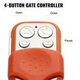 thumbnail image 4 of VEVOR Gate Opener Remote - 131 ft Range, 4 Button Control, Electric Rolling Driveway Gate Opener Closer, Multicode Security Kit Remote in Orange, 4 of 10