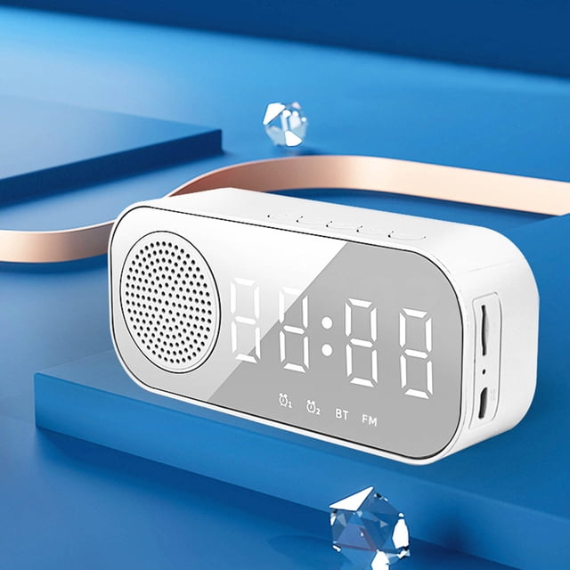 Reloj despertador Altavoz Bluetooth Columna portátil impermeable de alta potencia para PC Altavoces de computadora Caja de subwoofer Centro de música FM
