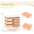 thumbnail image 2 of LINJH 9-Drawer Rolling Storage Cart, Mobile Utility Cart with Removable Drawers & Metal Frame, Art Craft Organizer Cart with Lockable Wheels-9-Drawer Peach Fuzz, 2 of 10