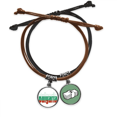 thumbnail image 1 of Pulsera de Cuerda Mano Unbranded con bandera de Bulgaria de cuero, 1 of 2