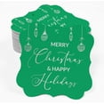 thumbnail image 2 of Inkdotpot Pack Of 100 Real Silver Foil Bracket Shape Paper Tags Merry Christmas & Happy Text Favor Hang Tags, 2 of 7
