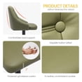 thumbnail image 4 of Exlonjet Swivel Bar Stool with Back, Adjustable PU Leather Tufted Barstool, Upholstered Counter Height Airlift Bar Chair for Kitchen Dining Cafe (Olive Green, Black Base), 4 of 7