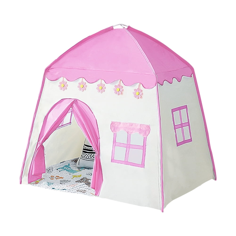 Canddidliike Playhouse Tent for Girls Boys Christmas, Pink Castle Children Fairy Tale Teepee Play Tent w/ Carry Bag