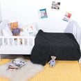thumbnail image 5 of Ultra Soft Microfiber Toddler Comforter - Down Alternative Lightweight Crib Quilted Blanket, 39" x 47", Black, Ntbay, 5 of 5