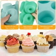 thumbnail image 4 of Jetcloudlive 7 Pcs Silicone Muffin Pan Donut Pan 6 Cup Cupcake Pans Non Stick Round Silicone Baking Molds Cake Muffin Tray 7 Colors for Cake Biscuit Bagels, 4 of 9