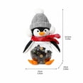 thumbnail image 2 of Christmas Penguin Shape Candy Jar Plush Toy in Gray, Holiday Stuffed Animal Treat Holder Gift for Kids, 2 of 3