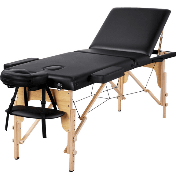 SmileMart 3 Section Folding Portable Massage Table, Multiple Colors