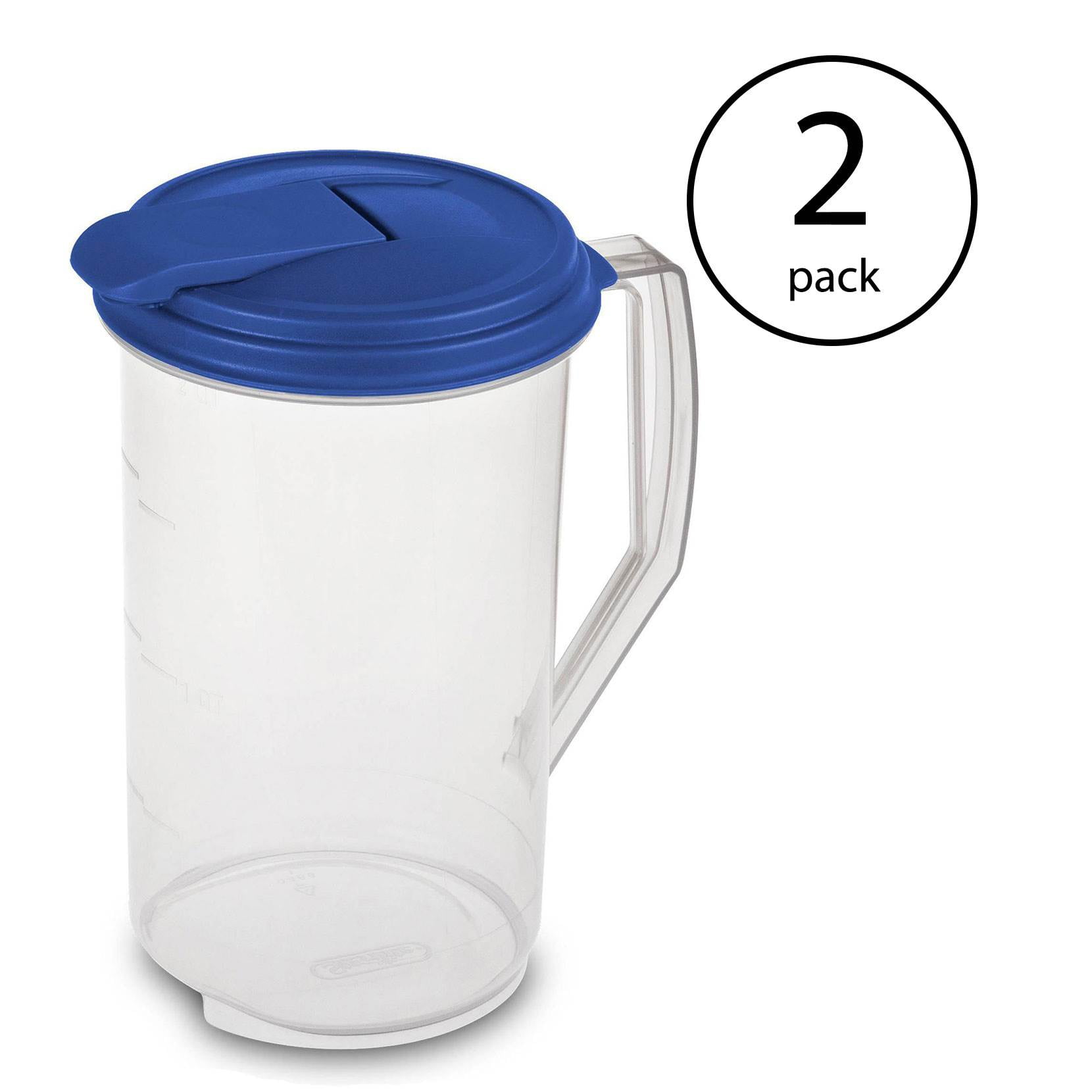 2 quart plastic pitcher with lid walmart