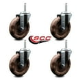 thumbnail image 2 of 5 High Temp Glass Filled Nylon Wheel Swivel 3/4 Inch Threaded Stem Caster Set, 2 of 2