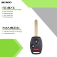 thumbnail image 2 of SCITOO Keyless Entry Option Replacement for 3 Buttons 2005-2008 Honda Pilot 1PC FCC 35111-S9V-325-2, 2 of 7