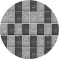 thumbnail image 1 of Ahgly Company Machine Washable Indoor Round Transitional Dark Gray Area Rugs, 3' Round, 1 of 7