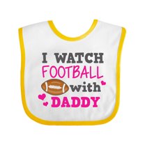 Inktastic I Watch Football with My Daddy Boys or Girls Baby Bib