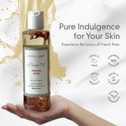 French Rose Body Oil by Olivia Care - Vegan & Natural - Hydrating & Moisturizing - Infused with VITAMIN E, K & Omega Fatty Acids - Refreshing Fragrance - Reduce Dry Skin, Properties - 4 OZ