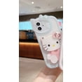 thumbnail image 1 of Nuevos diseños Hello Cute kitty 3D Cat espejo de maquillaje móvil TPU + PC funda de teléfono para iPhone 14 13 12 11 Pro max con soporte, 1 of 4