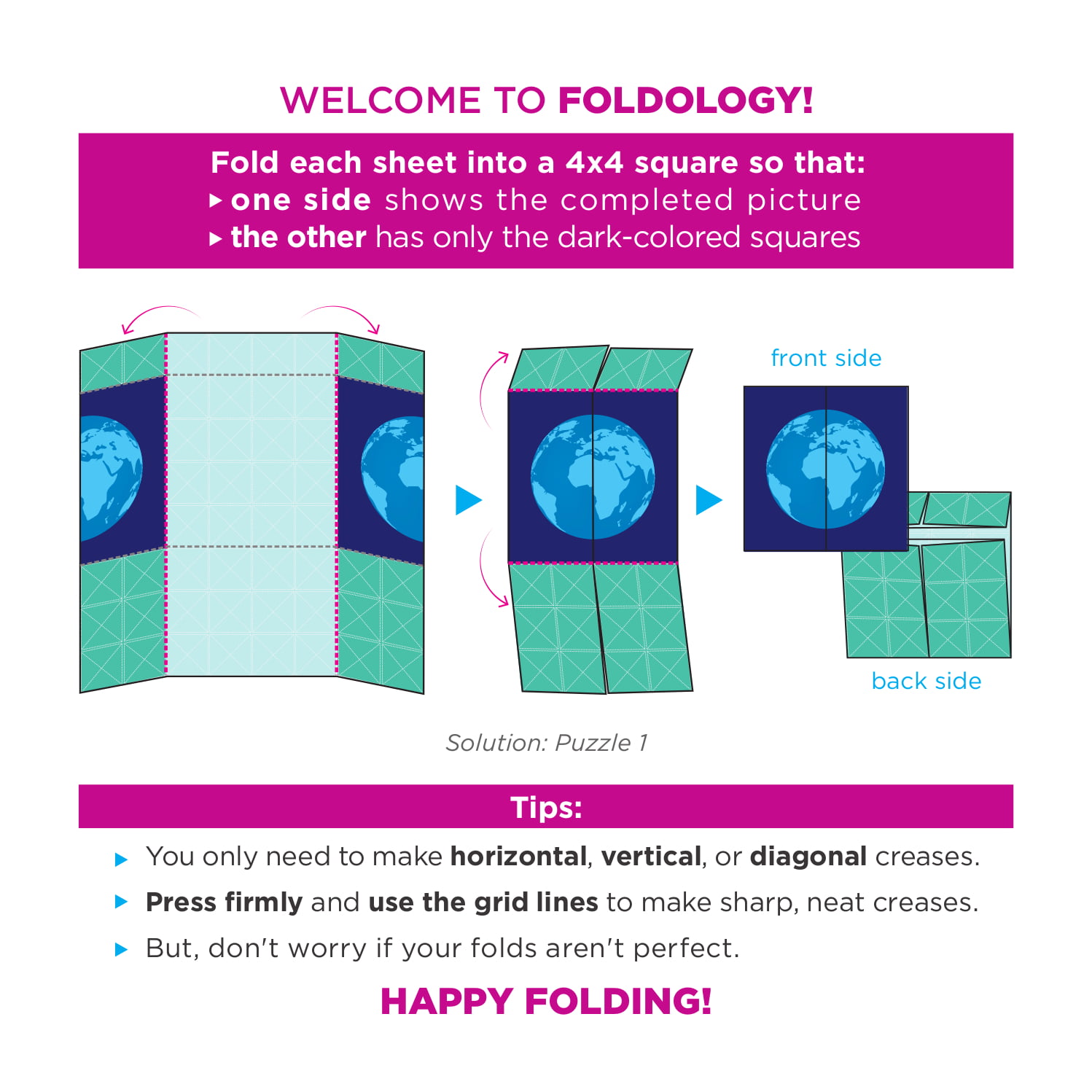 Foldology - Origami Folding Challenge Puzzles REVIEW 