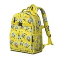 thumbnail image 2 of Yellow Hive Print School Backpack - Waterproof Book Bag with Chest Strap & Spacious Compartments, 2 of 5