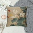 thumbnail image 2 of GOSMITH  Chinoiserie Throw Pillow Cover Mandarin Duck Elegant Blooming Lotus Pillow Cases Farmhouse Home Decor for Room Couch Patio Porch Outdoor, 2 of 5