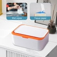 thumbnail image 4 of Caja de almacenamiento de toallitas para bebé, caja de almacenamiento de pañuelos versátil a prueba de polvo para el baño del hogar, 4 of 7