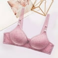 thumbnail image 4 of Ramiter Lingerie for Women Comfort Ring Cup Women Underwear Plus Button Bra Full Size Breathable No Gathers Steel Front Bra 100,Hot Pink, 4 of 4