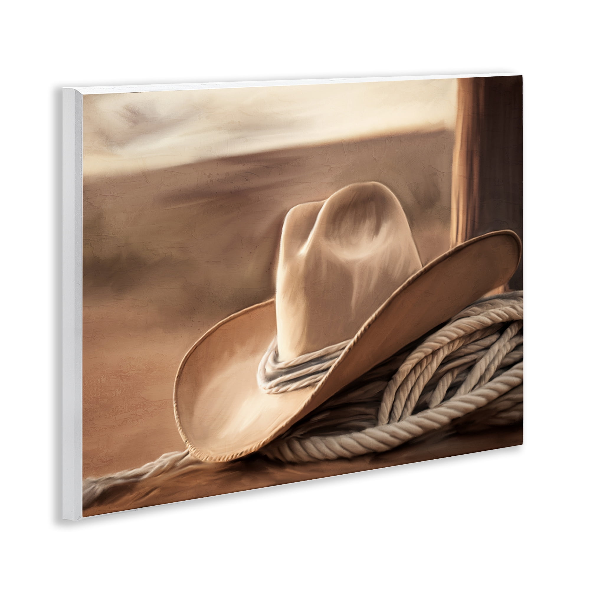 Stupell Industries White Cowboy Hat Wall Plaque Art, design by Kim Allen