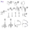 thumbnail image 4 of 17pcs Cartilage Hoop Earrings for Women, TSV 16G Surgical Steel Tragus Earrings, Hinged Hoop Rings and Straight Bar Earrings Set, Stud Monroe Lip Rings Studs Rook Conch Earring Hoop Piercing Jewelry, 4 of 9