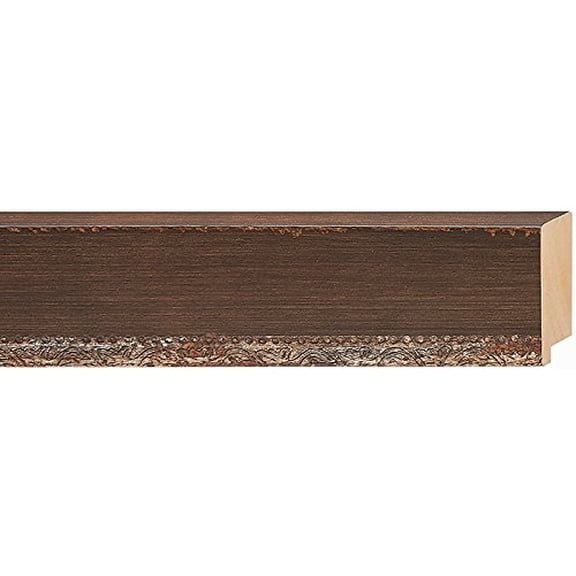 Picture Frame Moulding (Wood) 100Ft Bundle - Distressed/Aged Walnut Finish - 2.25" Width - 1/2"