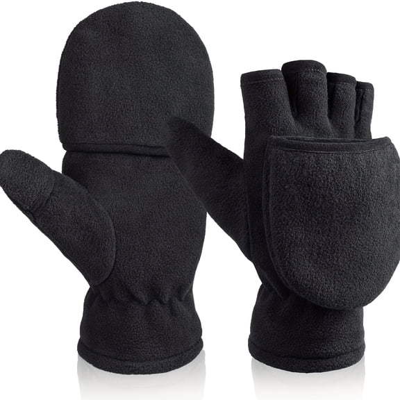 Winter Gloves - Half-finger flip-top warm gloves, made with thick fabric, suitable for outdoor leisure activities, fishing, painting, and photography.