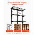 thumbnail image 3 of 3-Tier Heavy Duty Wall Garage Shelving 11x36 Inch Steel Wall Mounted Shelving Unit 450 LBS Total Capacity Floating Storage Metal Rack for Garage Laundry Workshop Kitchen Black, 3 of 6