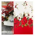 thumbnail image 2 of Newbridge Christmas Blooming Poinsettia’s Bordered Set of 4 Border Fabric Dining Placemats, 2 of 8
