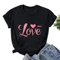thumbnail image 6 of VKOYWKM Women's Heart Print Tees Valentines Day T-Shirts Short Sleeve Loose Fit Holiday Tops Spring T-Shirt Casual Crew Neck Romantic Valentine T-Shirts, 6 of 6