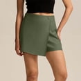 thumbnail image 5 of EYNMVR Women's Casual Mid Waist Skorts Wrap Front Business Casual Outfit Skirt Shorts, 5 of 6