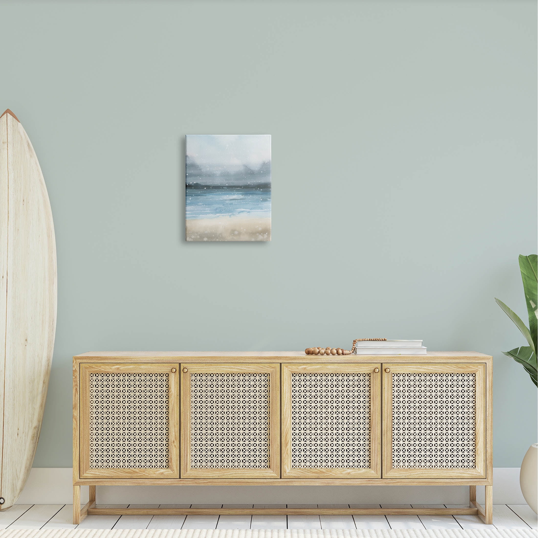 Stupell Industries Rainy Nautical Shore Landscape Graphic Art Gallery Wrapped Canvas Print Wall Art, Design by Grace Popp