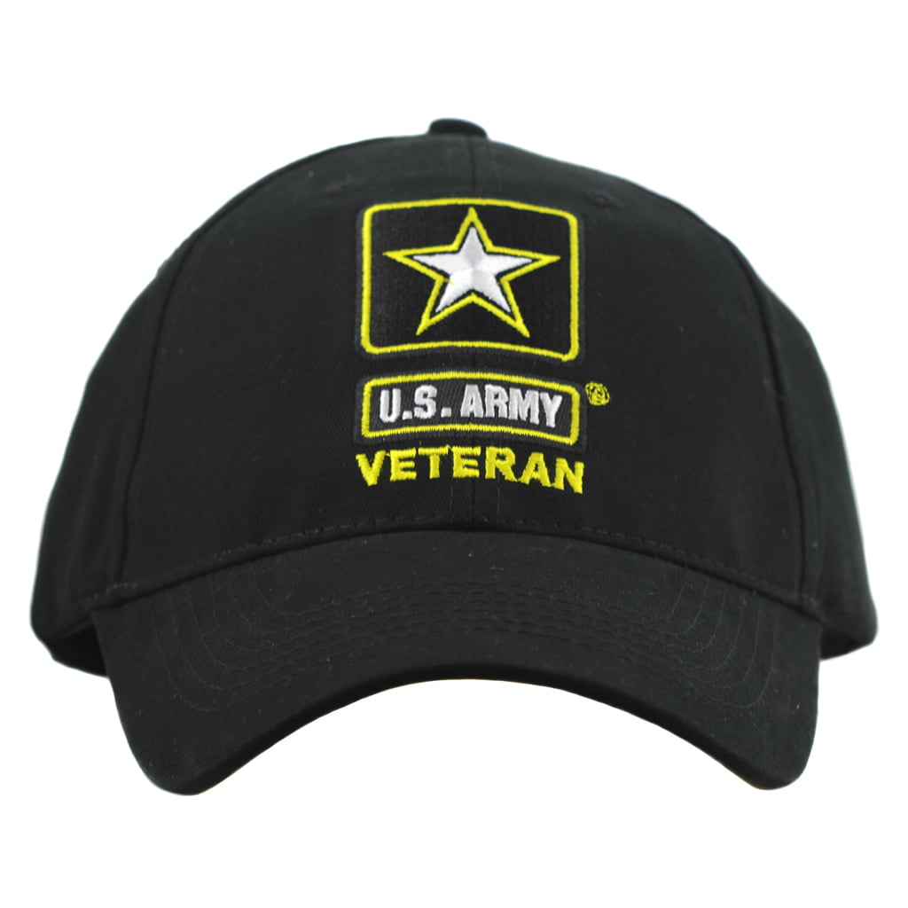Black United States Army Star US Military Embroidered Baseball Cap Hat Caps Hats 