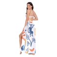 thumbnail image 3 of FORMRS Womens Long Sarong Beach Wrap Semi-Sheer Bikini Skirt Bathing Swimsuit Cover Up, Tropical Jungle Vibes, 3 of 7