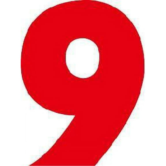 Students 9 Cute Education Wall Decal Decoration Bright Colorful Number “9” Sticker Lasts Years and Easily Removable - Size: 30 In(W) x 24 In(H)