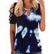 thumbnail image 1 of Blusa de camiseta informal con estampado de manga corta y cuello redondo de verano para mujer a la moda Fridja  hjk2030, 1 of 5