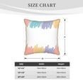 thumbnail image 4 of ZNDUO Throw Pillow, 16"x16" Bed Pillow and Couch Pillows - Indoor Decorative Pillows，Colorful Strokes Border Throw Pillow, 4 of 8